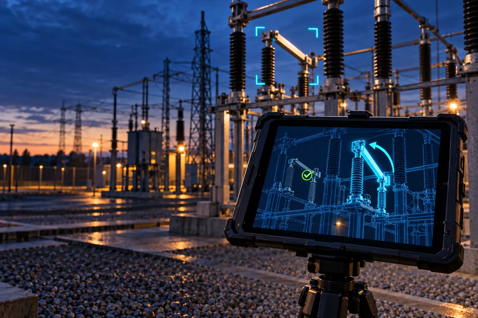 Energy & Utilities equipment with a training device showing its 3D model